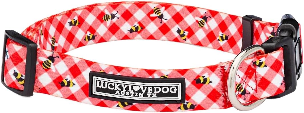 Lucky Love Dog - Adjustable Dog Collar with Easy Click Buckle for Small to Large Ones, Durable, & Comfortable for Male & Female Dogs, Pet Collar for Puppies & Adult Dogs - Bailey, XS