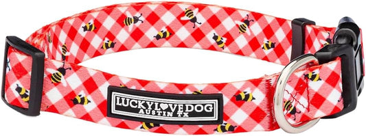 Lucky Love Dog - Adjustable Dog Collar with Easy Click Buckle for Small to Large Ones, Durable, & Comfortable for Male & Female Dogs, Pet Collar for Puppies & Adult Dogs - Bailey, Large
