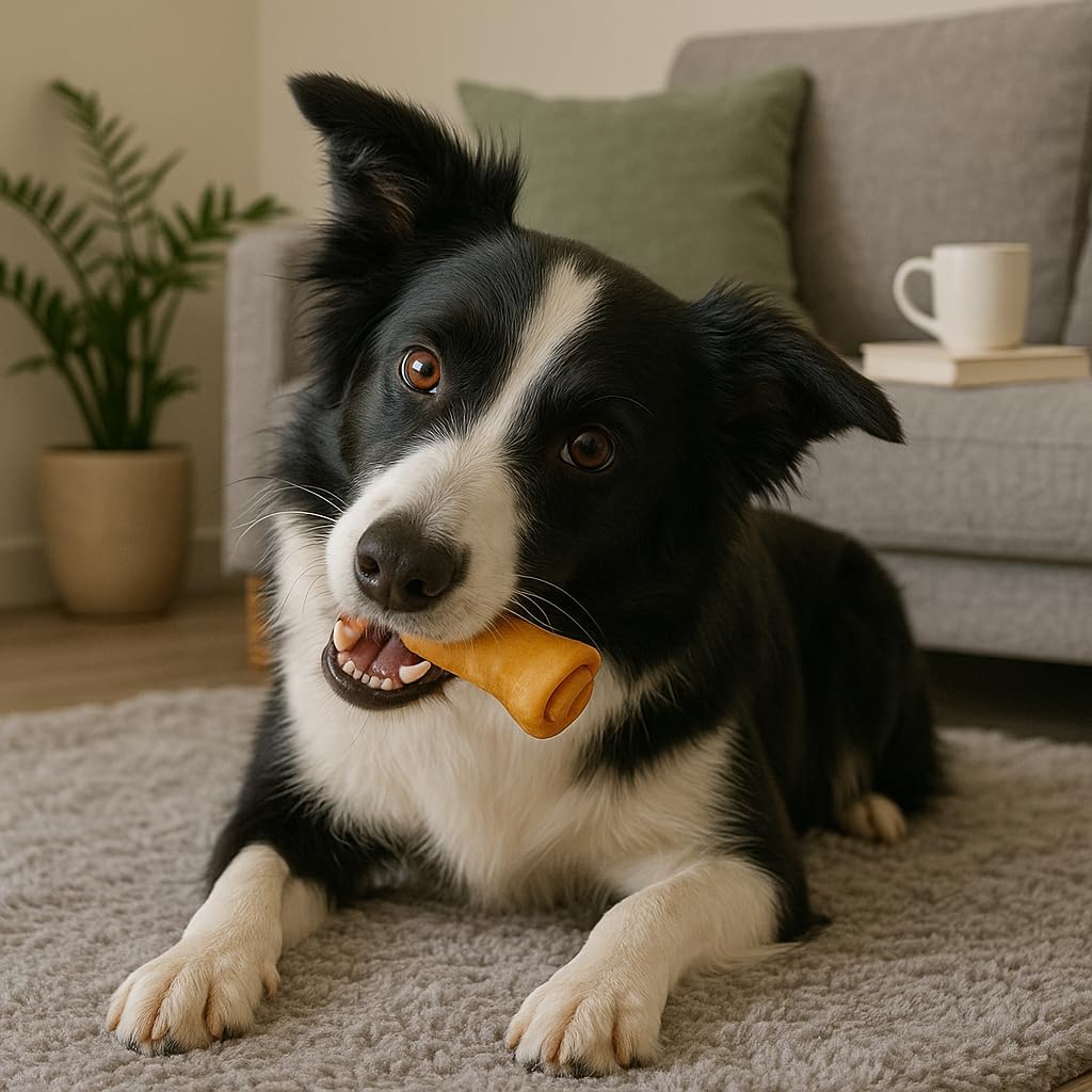 Pet Factory American Beefhide 4-5" Knotted Bones Dog Chew Treats - Chicken Flavor, 8 Count/1 Pack