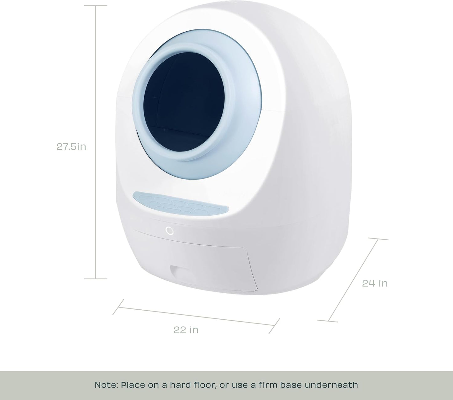 Casa Leo Leo’s Loo Too Self-Cleaning Cat Litter Box, Wi-Fi App Control, <30 dB Whisper-Soft, Anti-Pinch Sensors, UV Odor Defense, Health Monitoring, Large 24 × 22 × 27.6 in