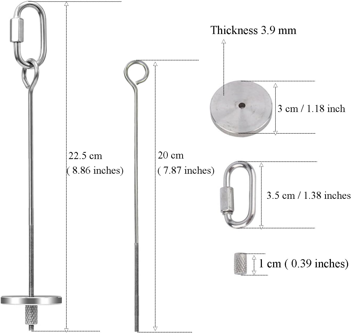 2pcs Hanging Bird Treat Skewer Parrot Fruit Feeder, 8.9 Inch Stainless Steel Bird Food Holder Parrot Fruit Food Skewer with Washer Nut Parakeet Treat Holder Feeder for Parrot Budgie Conure, LXLVOUEG