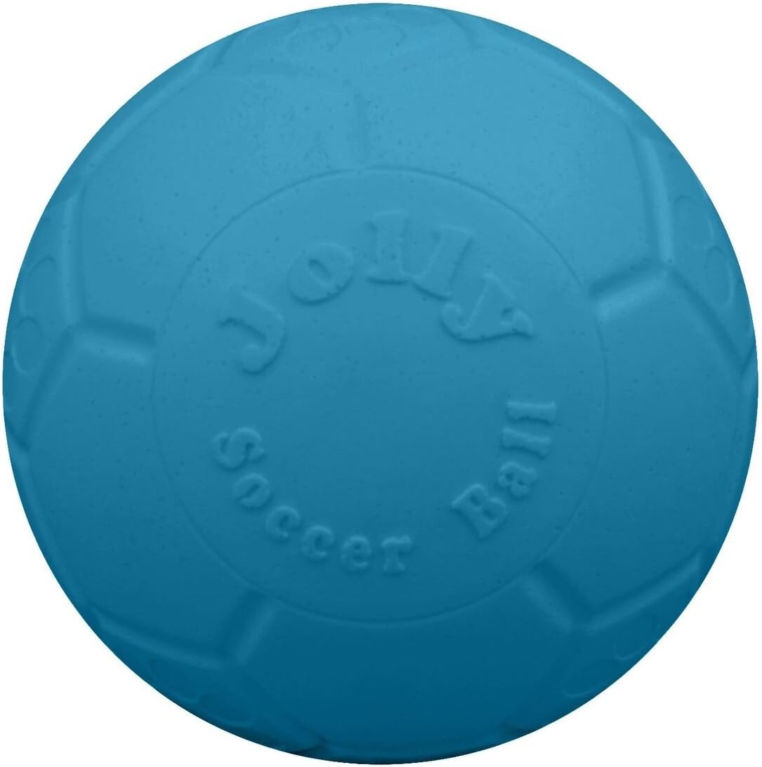 Jolly Pets Medium Soccer Ball Floating-Bouncing Dog Toy, 6 inch Diameter, Ocean Blue