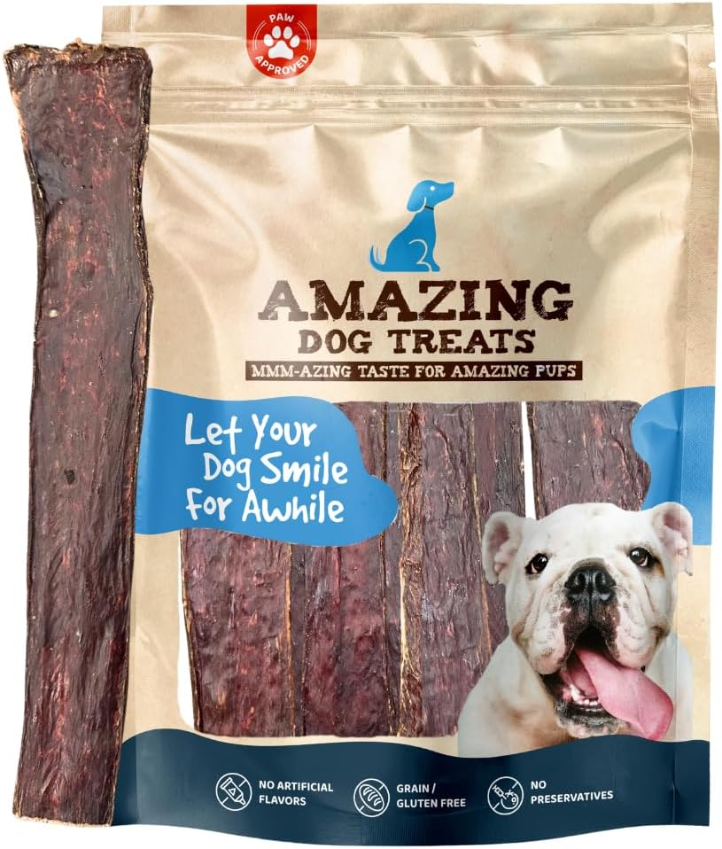 Amazing Dog Treats - Beef Esophagus Jerky for Dogs (10-12 Inch - 30 Pc/Pack) - Gullet Dog Chews