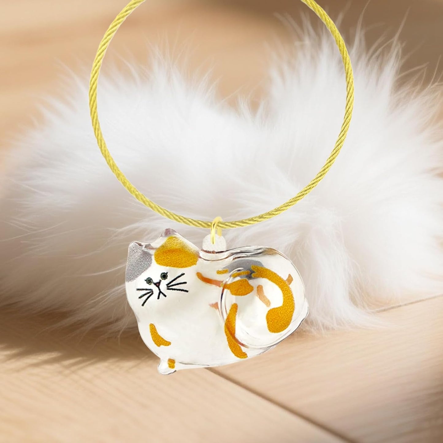 Cat Hair Keychain, 2Pcs Cat Hair Storage Bottle，Pet Fur Keepsake,Pet Hair Storage/Memorial Keychain,Cute Pet Memorial Gifts,[C Model]
