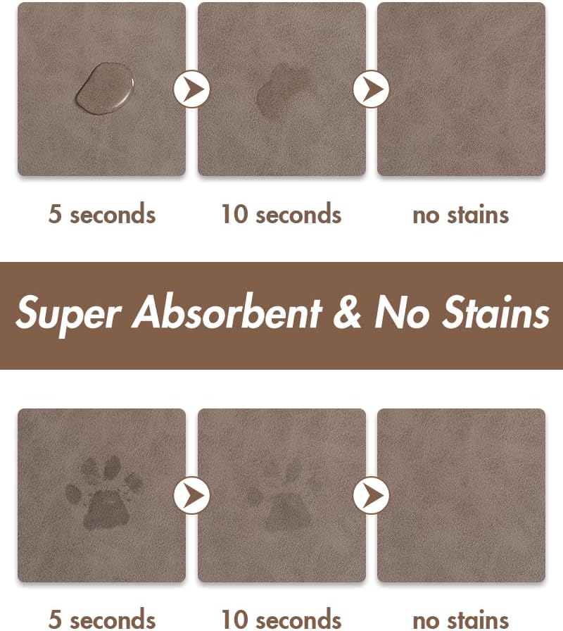Absorbent Dog Food Mat-Dog Cat Mat for Food and Water Bowl, Quick Dry Pet Food Mat, No Stains Pet Feeding Pad, Cat Accessories Pet Supplies-Water Bowl Mat for Messy Drinkers