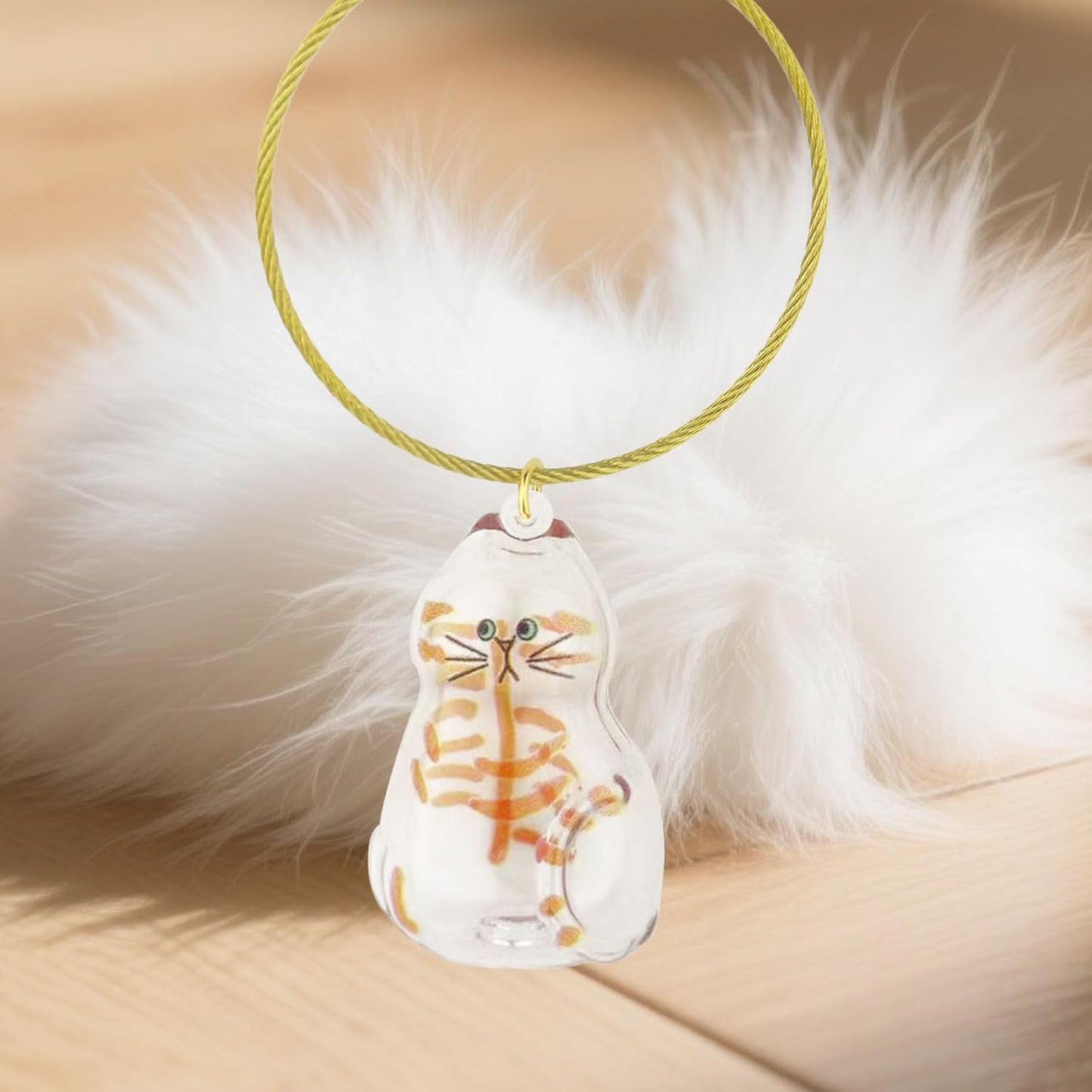 Cat Hair Keychain, 2Pcs Cat Hair Storage Bottle，Pet Fur Keepsake,Pet Hair Storage/Memorial Keychain,Cute Pet Memorial Gifts,[F Model]