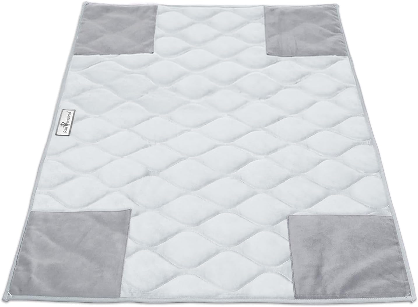 Paw Inspired PopCorner Guinea Pig Cage Liners | Washable Fleece Bedding or Pet Bed Mat for Small Animals | Super Absorbent Pee Pad with Reinforced Corners and Waterproof Bottom (C&C 2x3, Light Gray)
