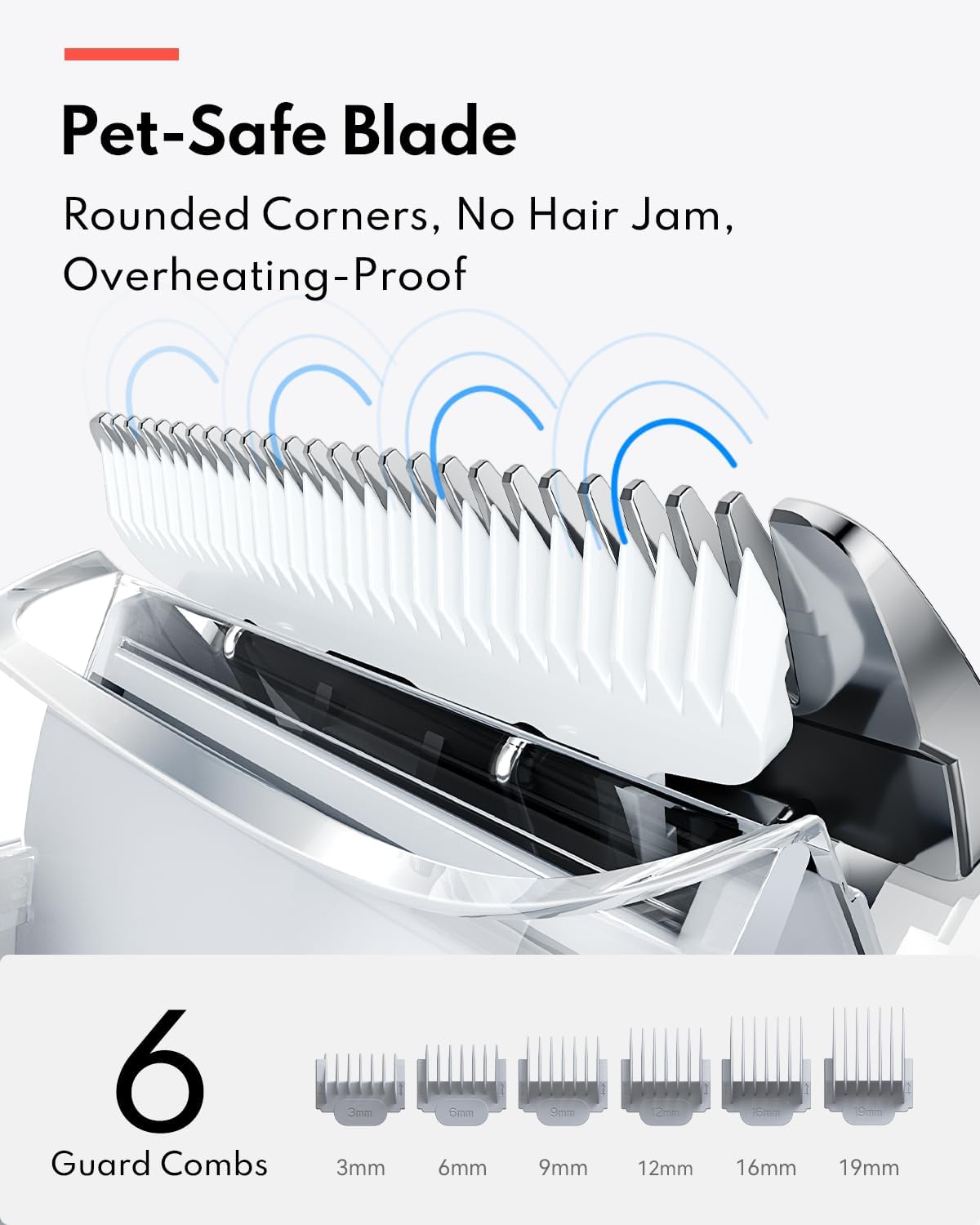 HomeRunPet Ultra Quiet Dog Grooming Vacuum, 12000Pa Suction, 6-in-1 Pet Clipper Kit for Dogs & Cats, Low Noise, Pet Friendly