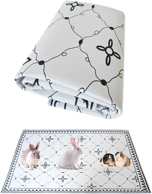kathson Extra Large Rabbit Cage Liner,78.7×39.4in Reusable Guinea Pigs Rug Anti-Slip Dog Playpen Mat Washable Bunny Floor Mat for Hamster Cats Dog Guinea Pig Chinchillas Ferret