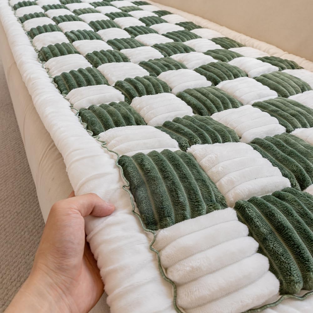 Couch Cover for Dogs Washable, Sofa Cover Protector, Couch Covers for 3 Cushion Couch Sofa Pet Friendly, Soft, Non Slip (Dark Green, 27.6 x 59 Inch)