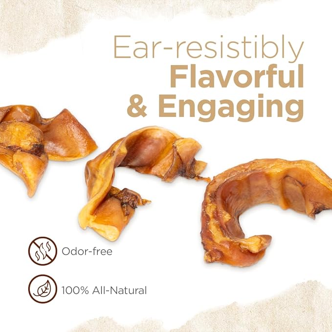 Natural Farm Pig Ear Slivers for Dogs (1.5 Pounds Bag), One Ingredient: Natural Pigs Ear Slivers, Air Dried, Long-Lasting & Highly Digestible Treats, Great for Puppy and Large/Medium Dogs