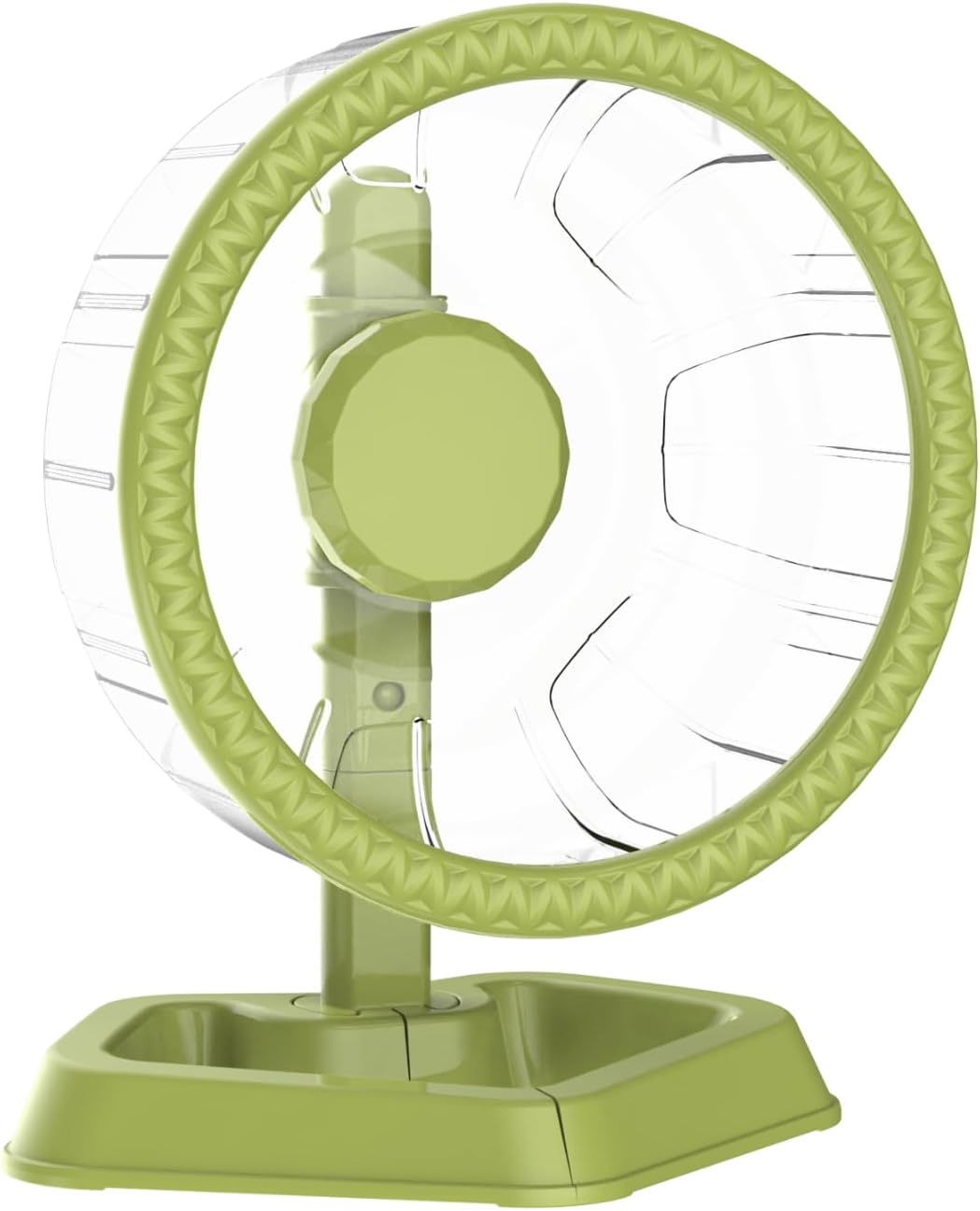 Hamster Exercise Wheels, Quiet Spinner Hamster Running Wheels with Adjustable Stand for Small Animals Dwarf Syrian Hedgehog Gerbils Mice (Green, Medium(7.6 inch))