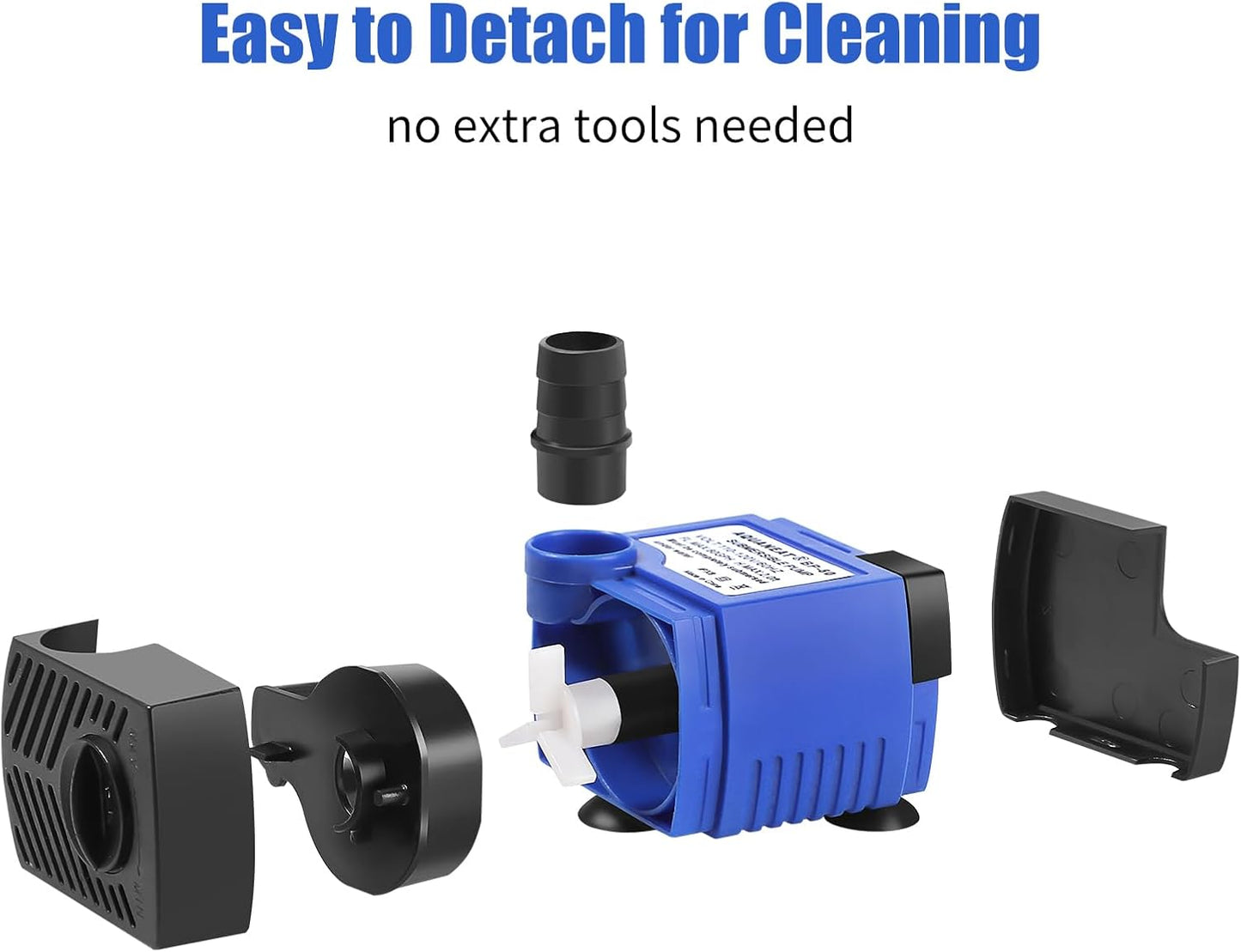 AQUANEAT Small Fountain Pump, 50 GPH Mini Submersible Water Pump with 3.3 ft Tubing, for Aquarium Fish Tank, Pet Water Fountain, Hydroponics, Pond Waterfall