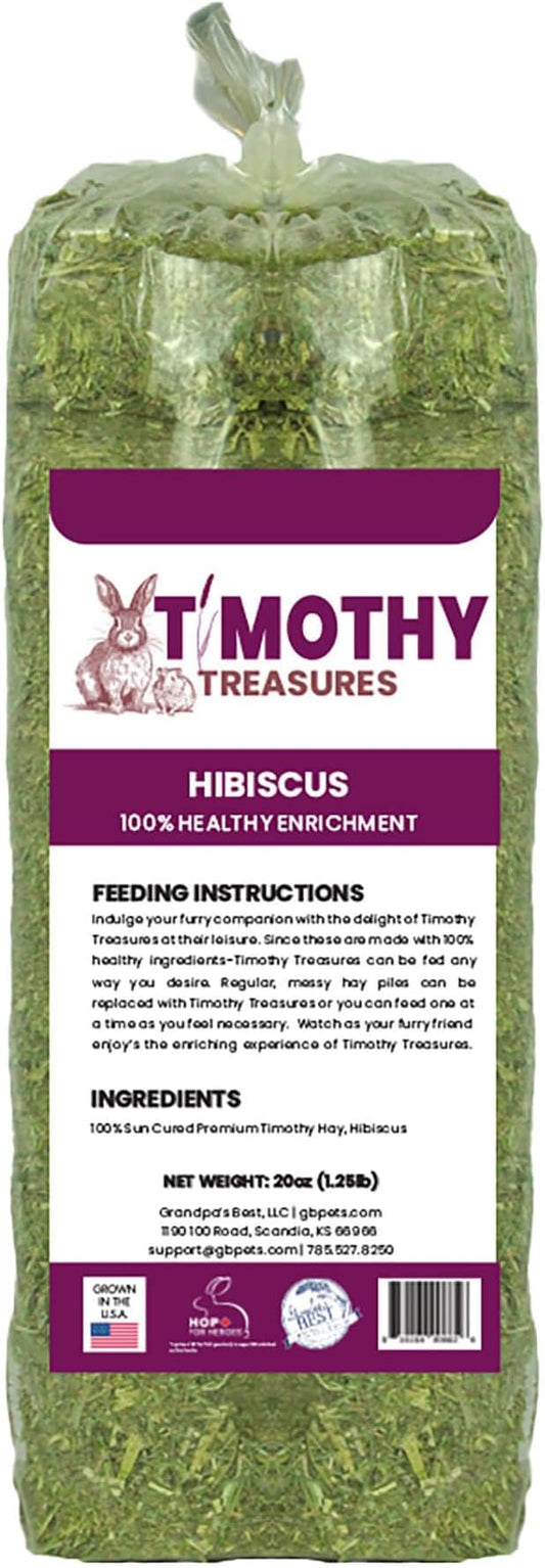 Hibiscus Enrichment Hay for Rabbits and Small Animals