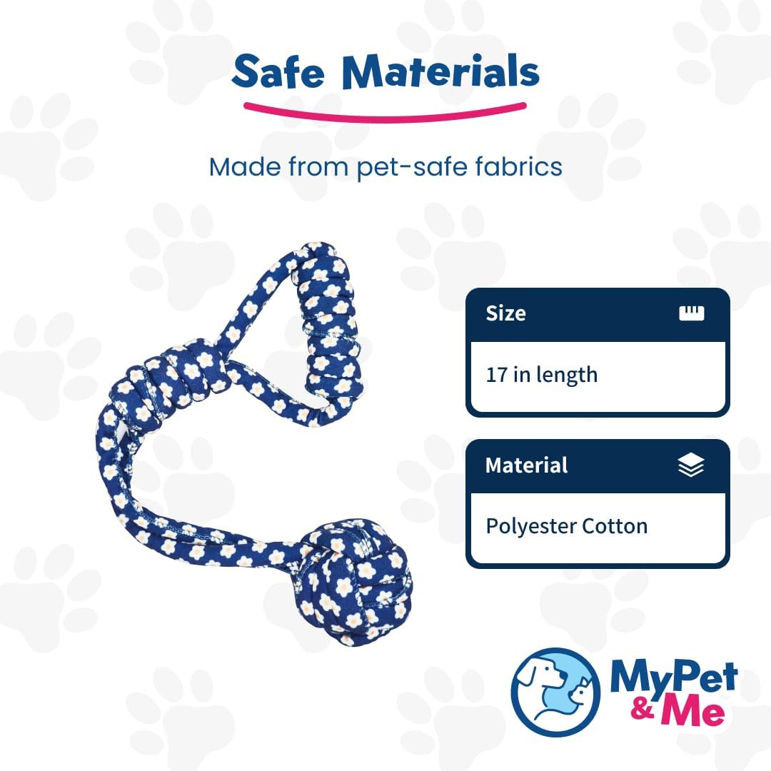 My Pet & Me - Tug of War Dog Toy for Dogs Durable Dog Rope Toy for Active Chewers - Pet Toy for Small, Medium and Large Dogs - Ideal Pet Gift for Indoor & Outdoor Play