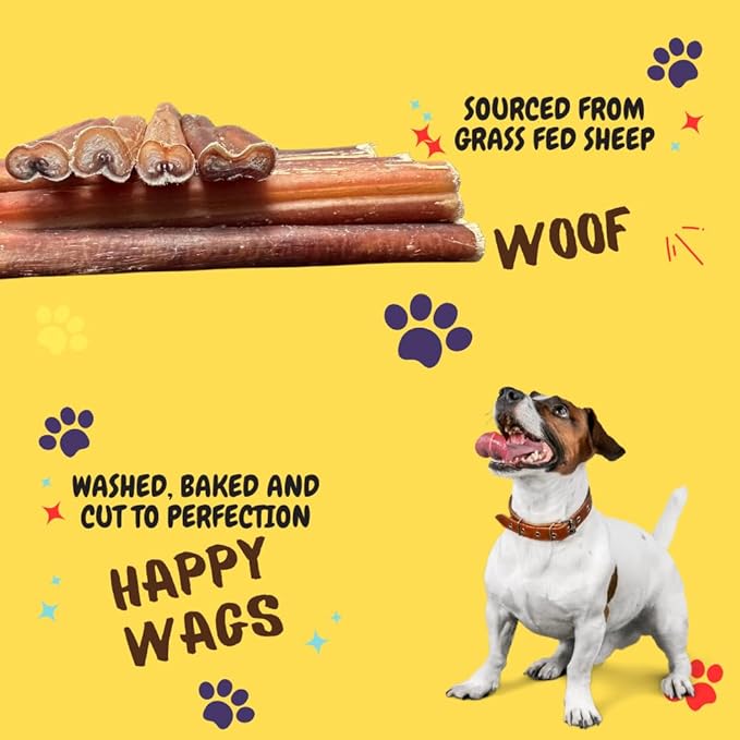 Woofley's 6 Inch Bully Sticks for Small Dogs - 100 Count - Safe, Easily Digestible Dog Chews