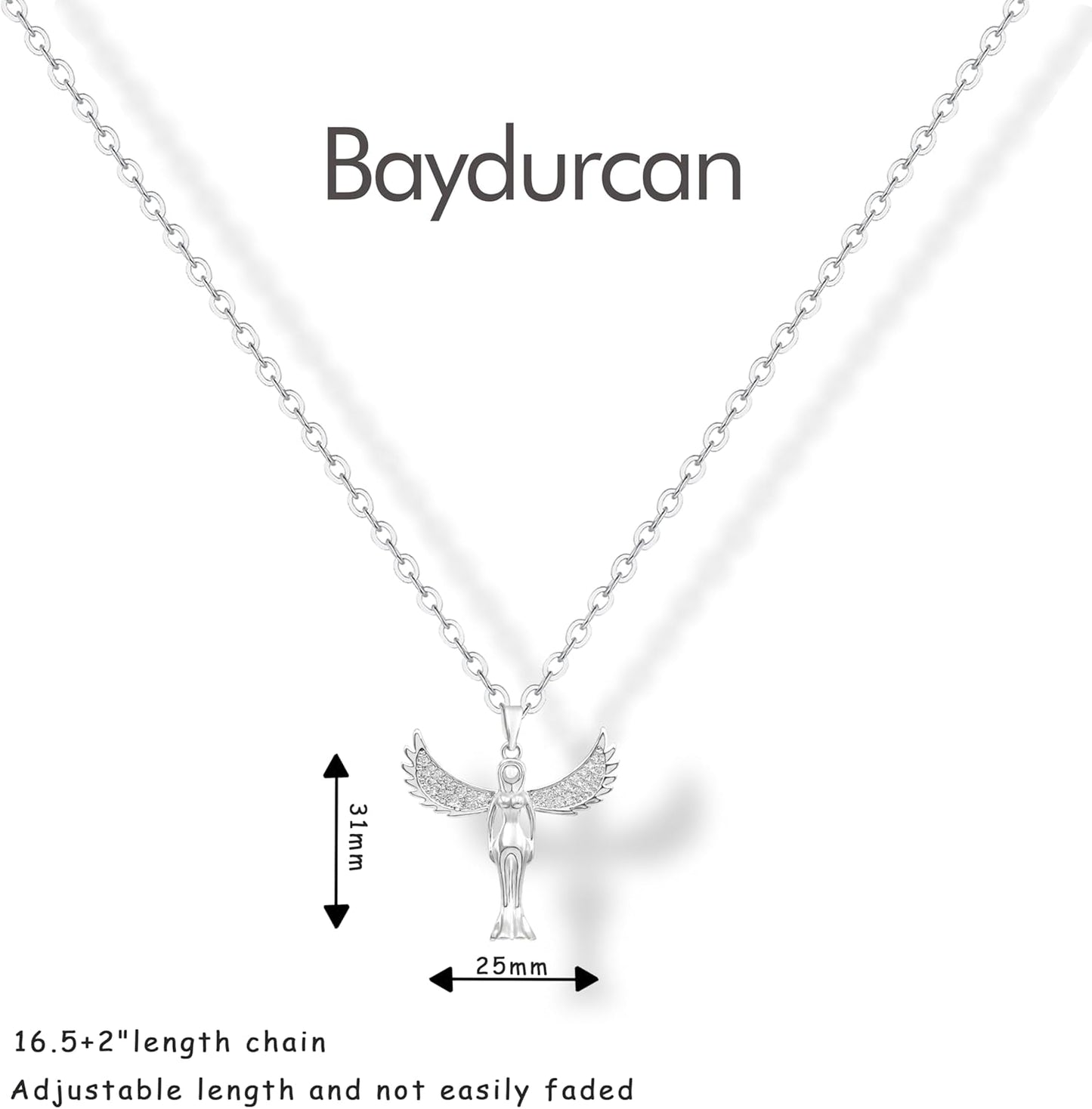 Baydurcan Pendant Necklace for Women Evil Eye Ankh Bow Necklace for Friends Sister Birthday Just Because Christmas Gifts