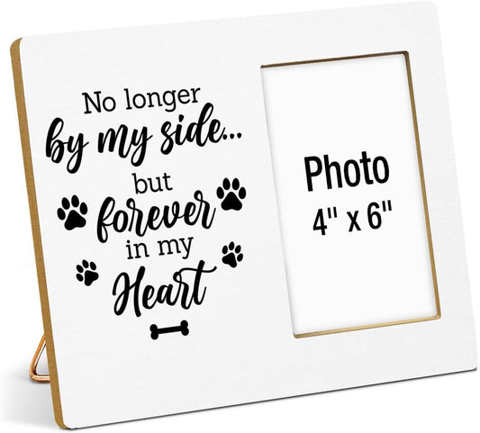 Dog Memorial Gifts for Loss of Dog Photo Frame, Pet Memorial Gifts for Dogs, Loss of Cat Sympathy Gift, Pet Bereavement Remembrance Wooden Picture Frame, Photo 4 x 6 Inches