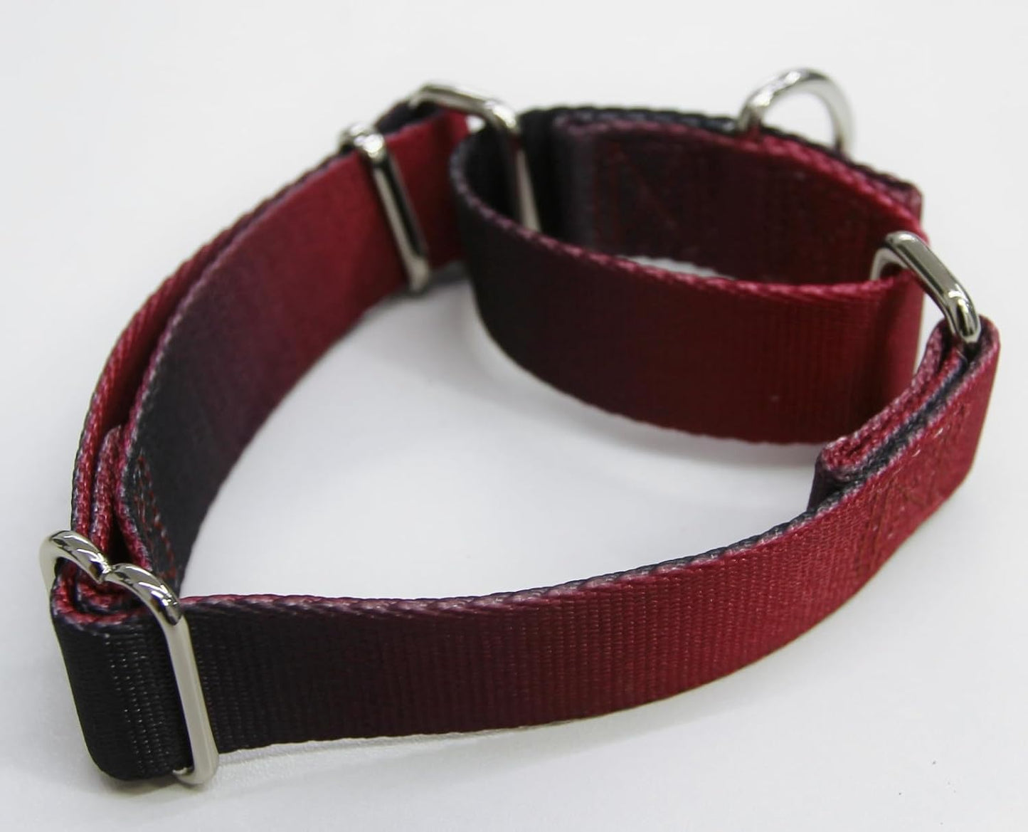 Martingale Dog Collar Colorful Gradient Fashionable - Anti-Escape Soft Durable Pets Collar for Walking Training Outdoor Daily Use -Small, Burgundy