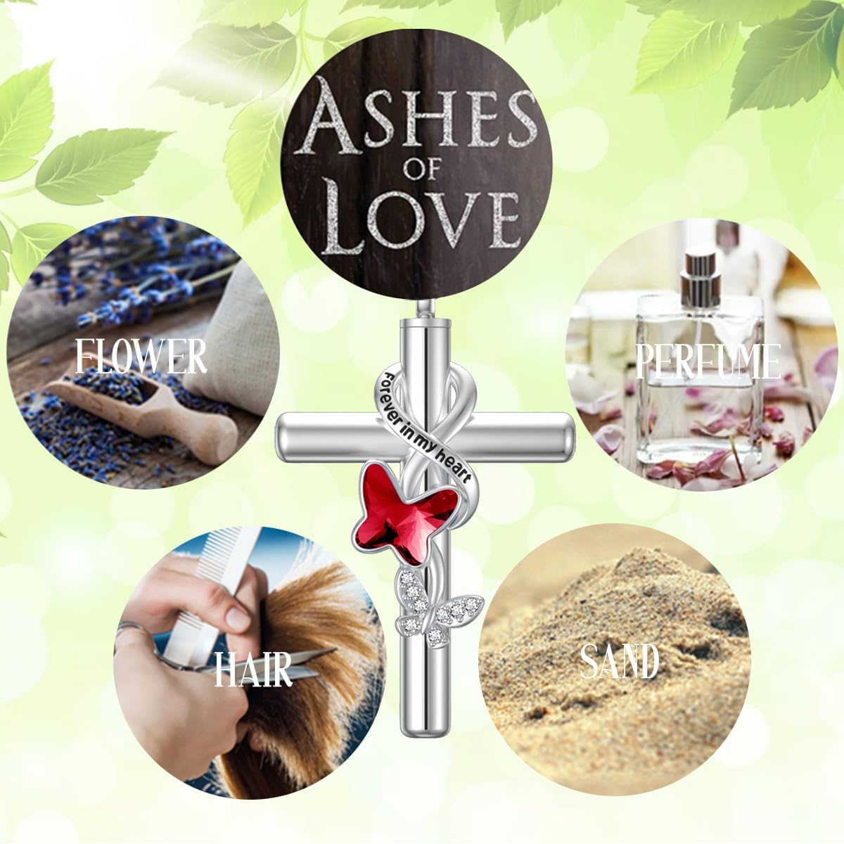 Cross Urn Necklace for Ashes 925 Sterling Silver Cremation Jewelry with Funnel Filler Kit Ashes Necklace for Human Women Girl Pets