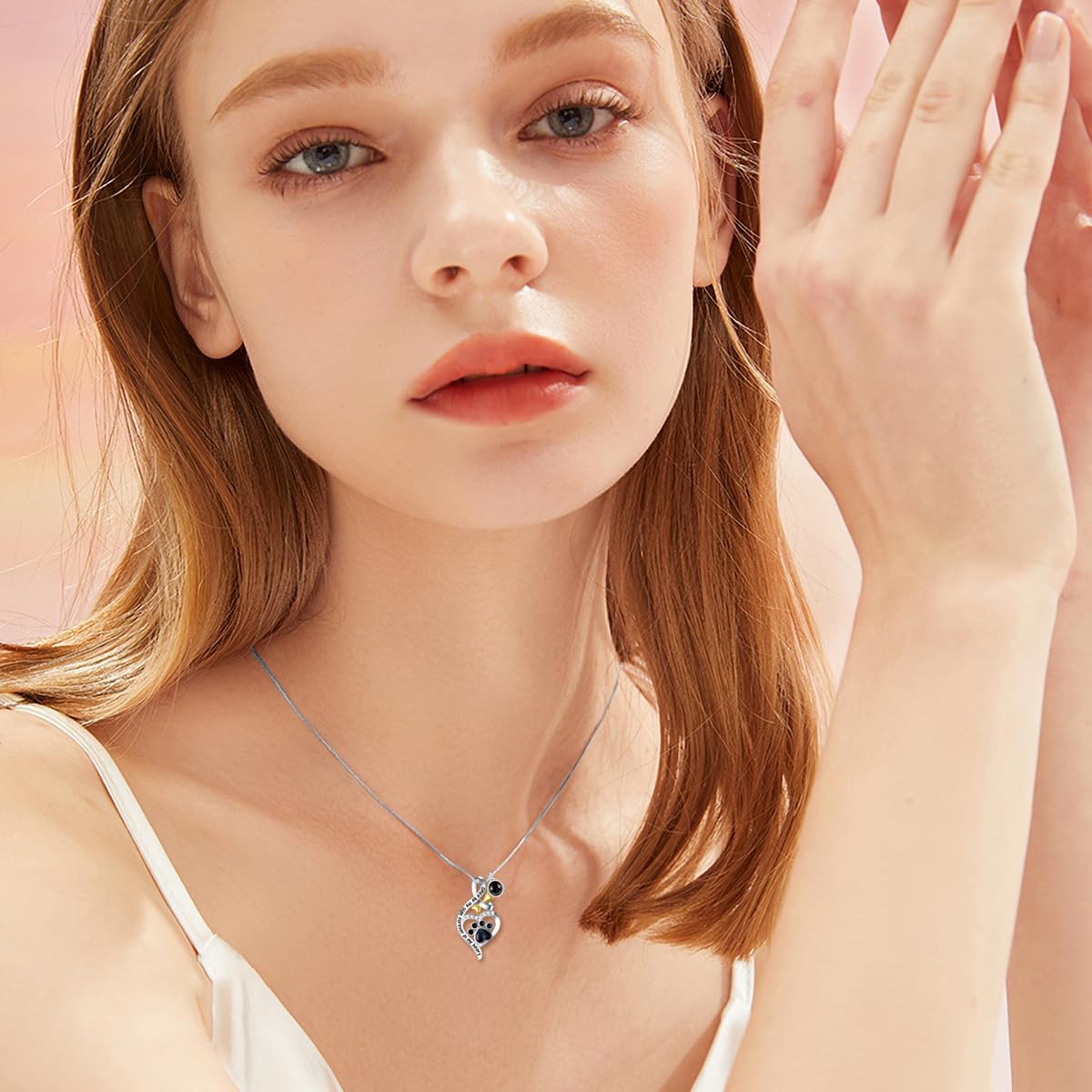 Sterling Silver Pet Urn Necklace for Ashes - Memorial Keepsake for Dog, Cat Pet