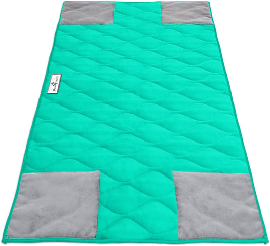 Paw Inspired PopCorner Guinea Pig Cage Liners | Washable Fleece Bedding or Pet Bed Mat for Small Animals | Super Absorbent Pee Pad with Reinforced Corners and Waterproof Bottom (Midwest, Green)