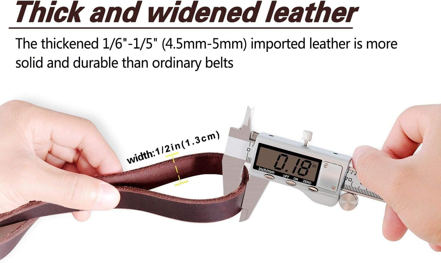 LWBMG Leather Dog Leash 8ftx1/2 inch, Heavy Duty Dog Leash, Strong and Sturdy Handmade Braided Pet Leashes, Soft and Comfortable Leather Leashes for Small Medium Large Dogs Training and Walking Brown