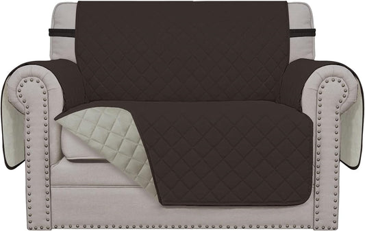 Easy-Going Oversized Chair Sofa Slipcover Reversible Sofa Cover Water Resistant Couch Cover Furniture Protector Cover with Elastic Straps for Pets Dog (Oversized Chair, Chocolate/Beige)