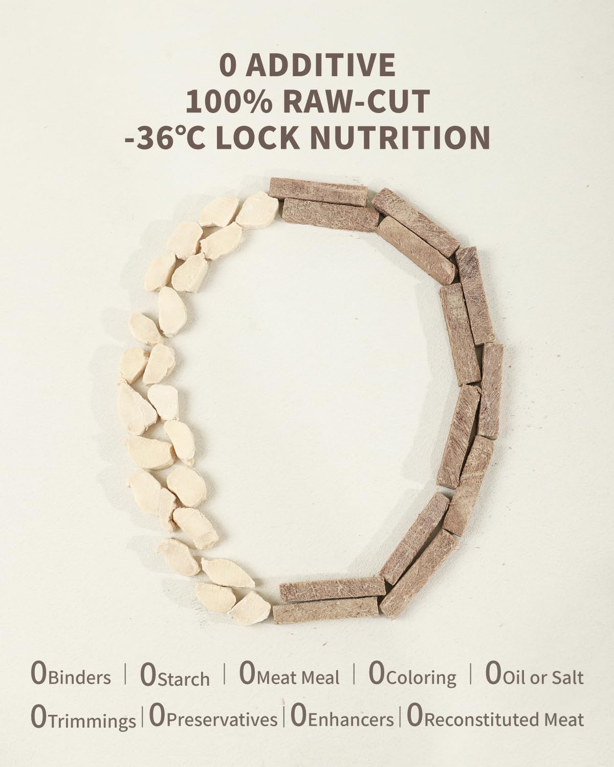 Freeze-Dried Rabbit Tenderlion Treat for Small Dog & Cat, Health Natural Single Ingredient Cats Dogs Dry Food, Whole Cut Raw Treats for Sensitive Stomachs Care (2.5 oz)