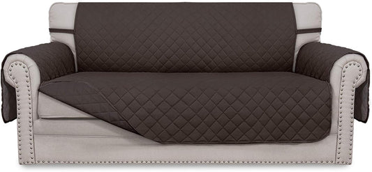 Easy-Going Sofa Slipcover Reversible Loveseat Sofa Cover Couch Cover for 2 Cushion Couch Furniture Protector with Elastic Straps for Pets Kids Dog Cat (Oversized Loveseat, Chocolate/Chocolate)