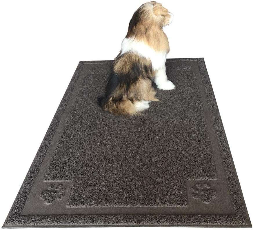 Darkyazi Pet Feeding Mat Large for Dogs and Cats,24"×36" Flexible and Easy to Clean Feeding Mat,Best for Non Slip Waterproof Feeding Mat (Coffee)