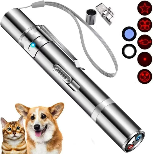Bird Laser Pointer Toy,Cat Toys, Laser Pointer with 5 Adjustable Patterns, Dog Laser Toy, USB Recharge Laser, Long Range and 3 Modes Training Chaser Interactive Toy