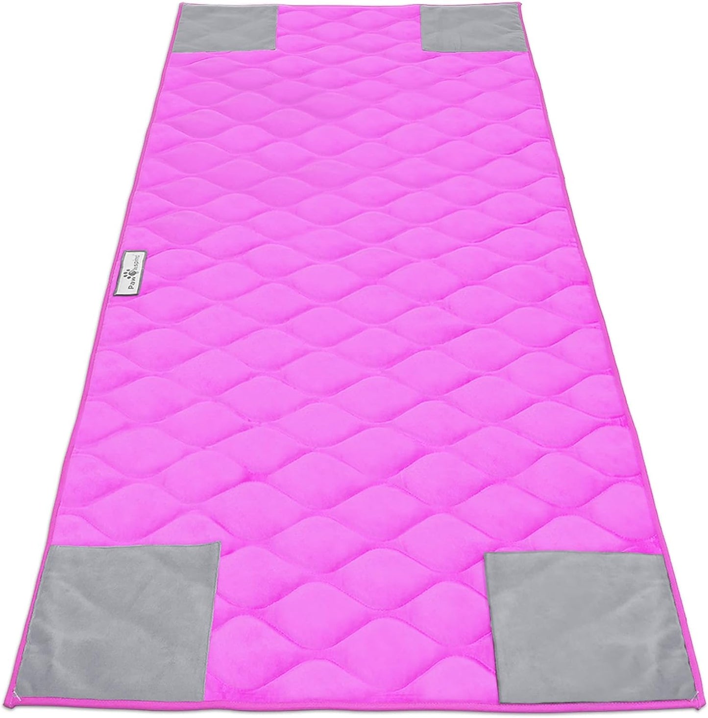 Paw Inspired PopCorner Guinea Pig Cage Liners | Washable Fleece Bedding or Pet Bed Mat for Small Animals | Super Absorbent Pee Pad with Reinforced Corners and Waterproof Bottom (C&C 2x5, Pink)