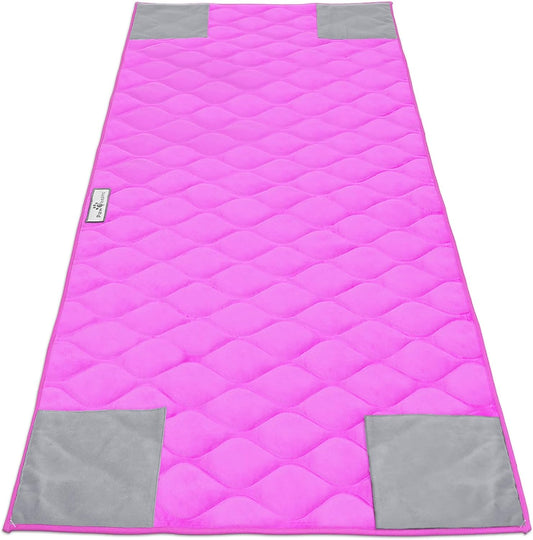 Paw Inspired PopCorner Guinea Pig Cage Liners | Washable Fleece Bedding or Pet Bed Mat for Small Animals | Super Absorbent Pee Pad with Reinforced Corners and Waterproof Bottom (C&C 2x5, Pink)