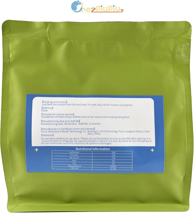 Timothy Grass Dental Chews Hard Round Hay Biscuits for Small Pets Rabbit Hamsters Guinea Pig Chinchilla Feed (7 Packs per Bag)