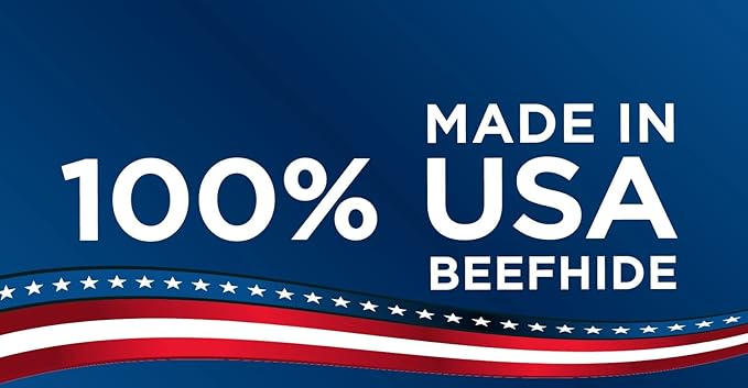 Pet Factory 100% Made in USA Beefhide 12" Roll Dog Chew Treat - Natural Flavor, 1 Count/1 Pack