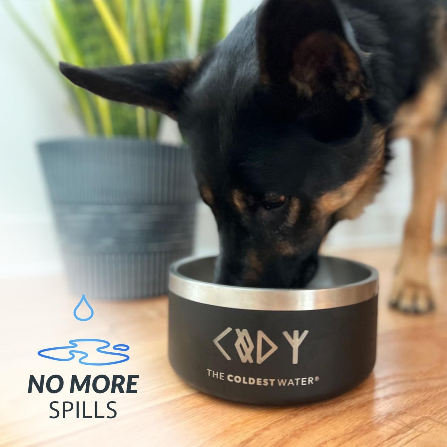 Coldest Dog Bowl - Anti Rust Metal, Non Slip, 3 Layers Insulated Stainless Steel Dog Bowls - Spill Proof & Heavy Duty - Water Bowl for Dogs, Cats & Pets, Dish Washer Safe (100 oz, Carrara Marble)