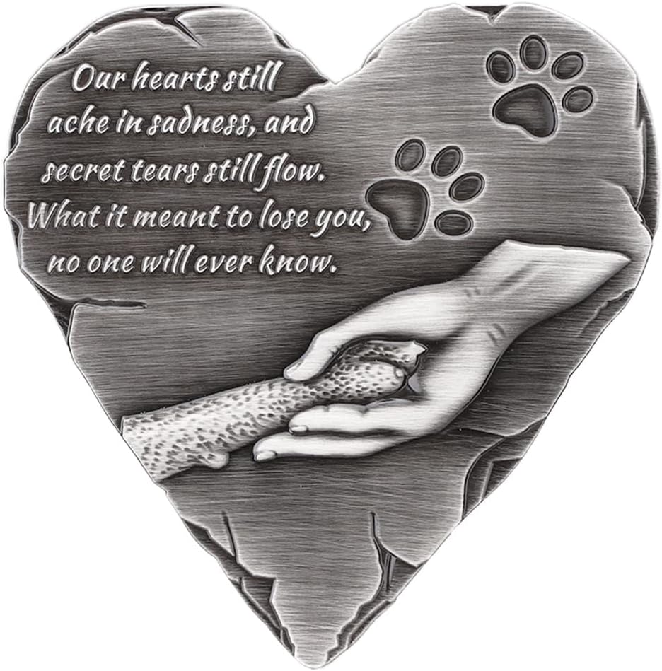Pet Memorial Stone Plaque Pet Headstone,Customize Indoor/Outdoor Garden Plaque Grave Markers with Pet Name,Personalized Cat Dog Memorial Plaques,Loss of Pet Sympathy Gift-Acrylic Material