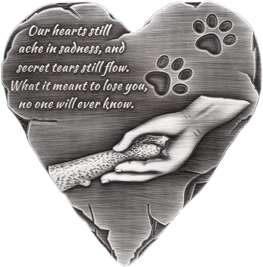 Pet Memorial Stone Plaque Pet Headstone,Customize Indoor/Outdoor Garden Plaque Grave Markers with Pet Name,Personalized Cat Dog Memorial Plaques,Loss of Pet Sympathy Gift-Acrylic Material