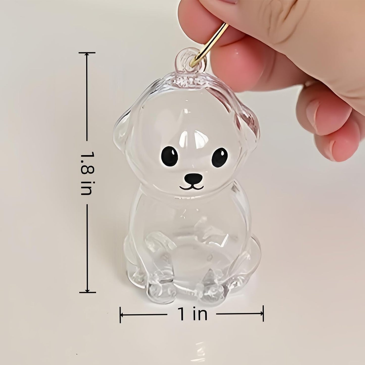 2 Pcs Dog Hair Keychain, Cute Dog Fur Keepsake Storage Bottle, Memorial Bottle Memory Jars for Pet Hair