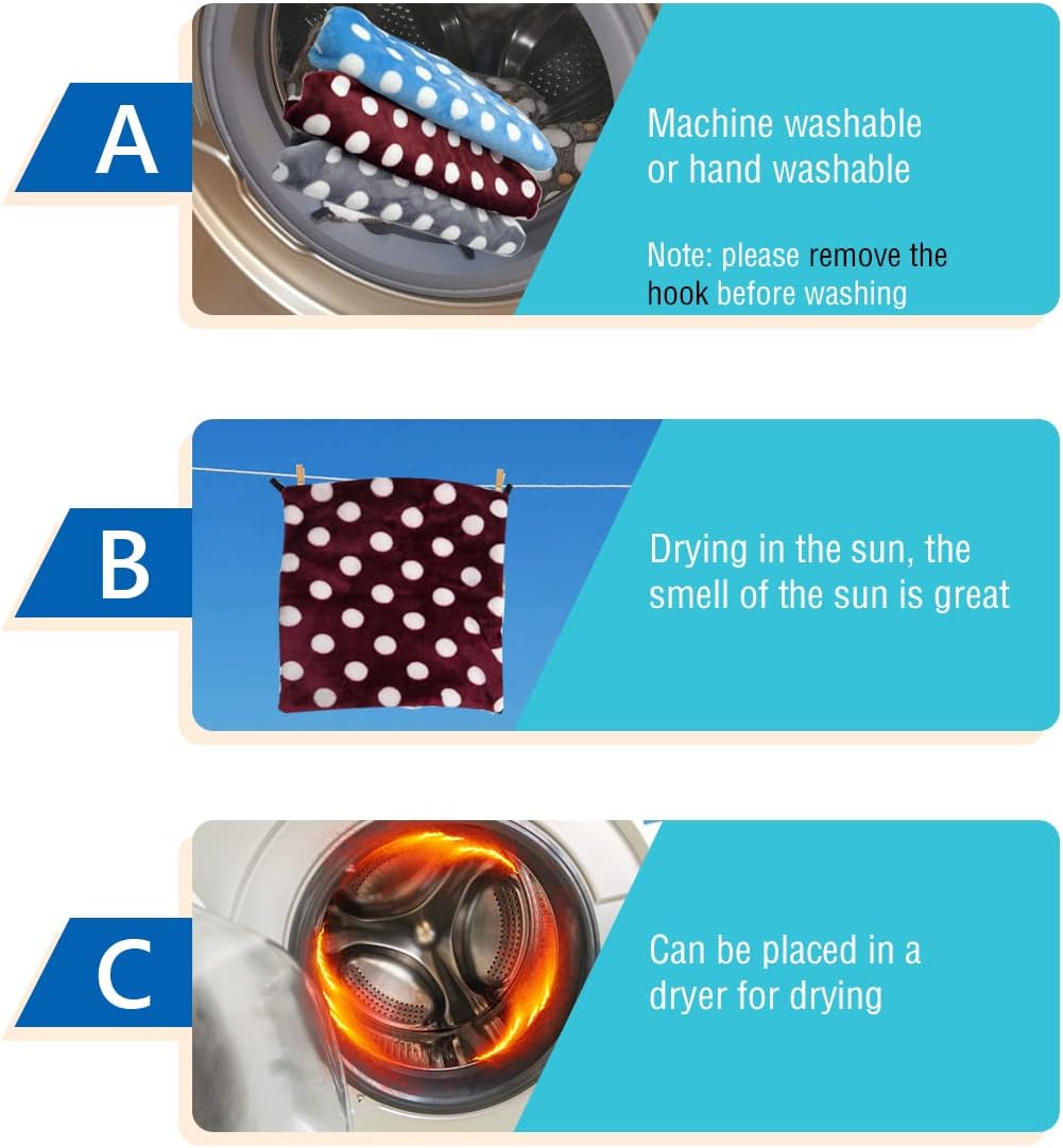 LEFTSTARER Rat Ferret Sugar Glider Cage Hammock Bedding Small Pet Cage Accessories Toy Triple-Layer Hammock Bedding for Hamster Guinea Pig Sugar Glider Rat Ferret Chinchilla Playing Sleeping (Blue)