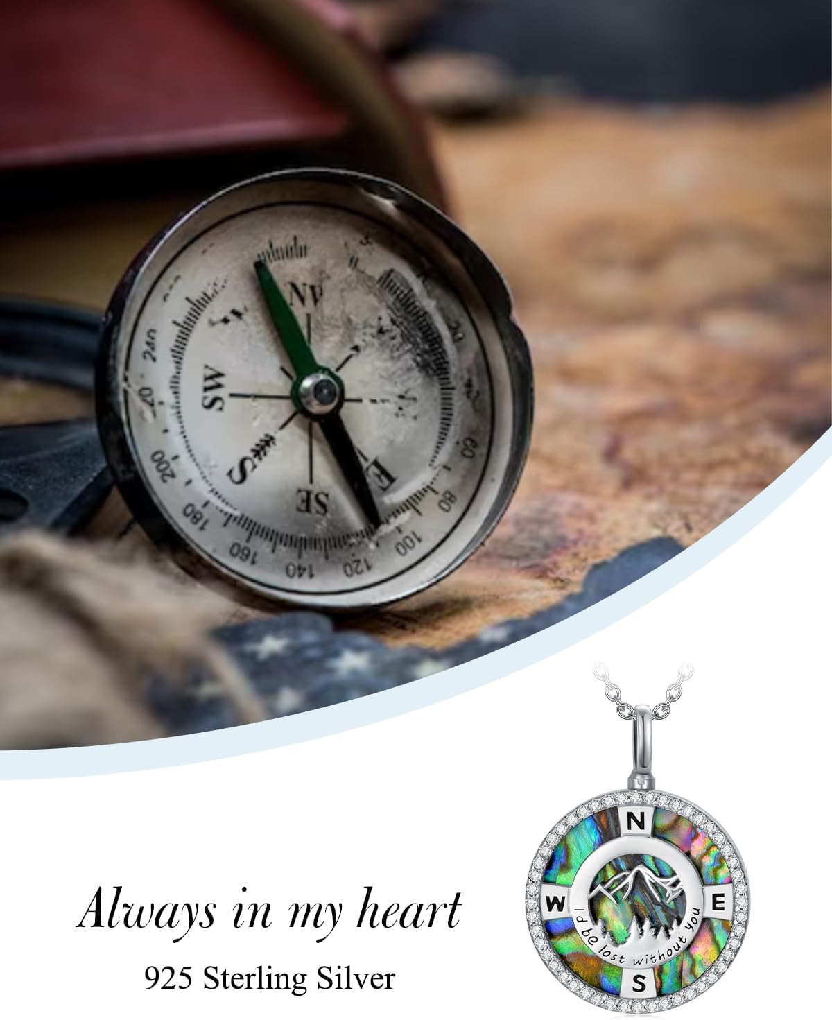 WINNICACA Urn Necklace for Ashes Sterling Silver Abalone Shell Cremation Jewelry for Ashes Jewelry Gifts for Nature Lovers Keepsake Memorial Jewelry for Women