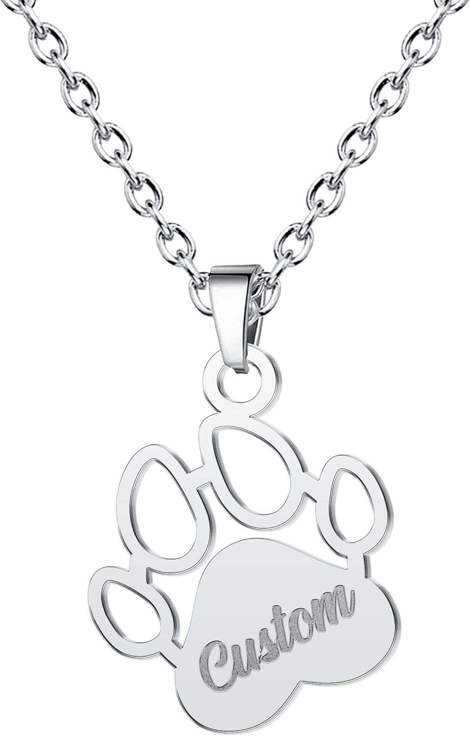 CharmSStory Personalized Photo Necklaces Custom Engraved Name Necklace Memory Keepsake Picture Necklace Pendant Customized Gifts for Women Men