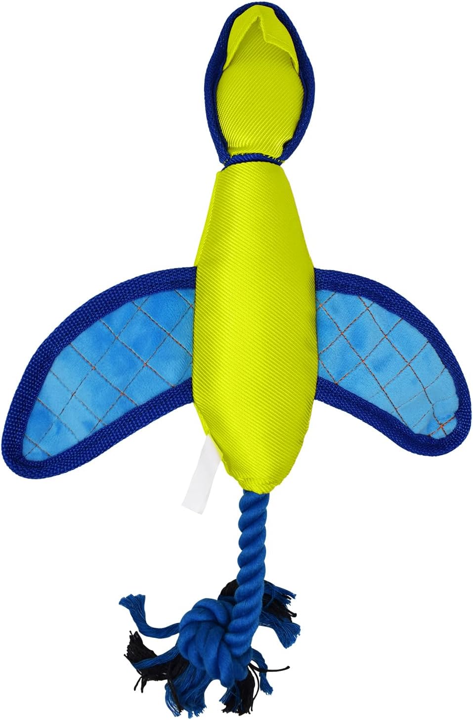 Nerf Dog 16.5in Nylon Ultraplush Crinkle Wing Launching Duck Dog Toy - Green/Light Blue