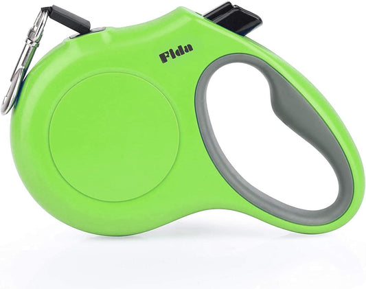 Fida Retractable Dog Leash, 16ft Heavy Duty Pet Walking Leash for Medium Dog or Cat up to 44 lbs, Tangle Free. One-Hand Brake (Medium, Green)