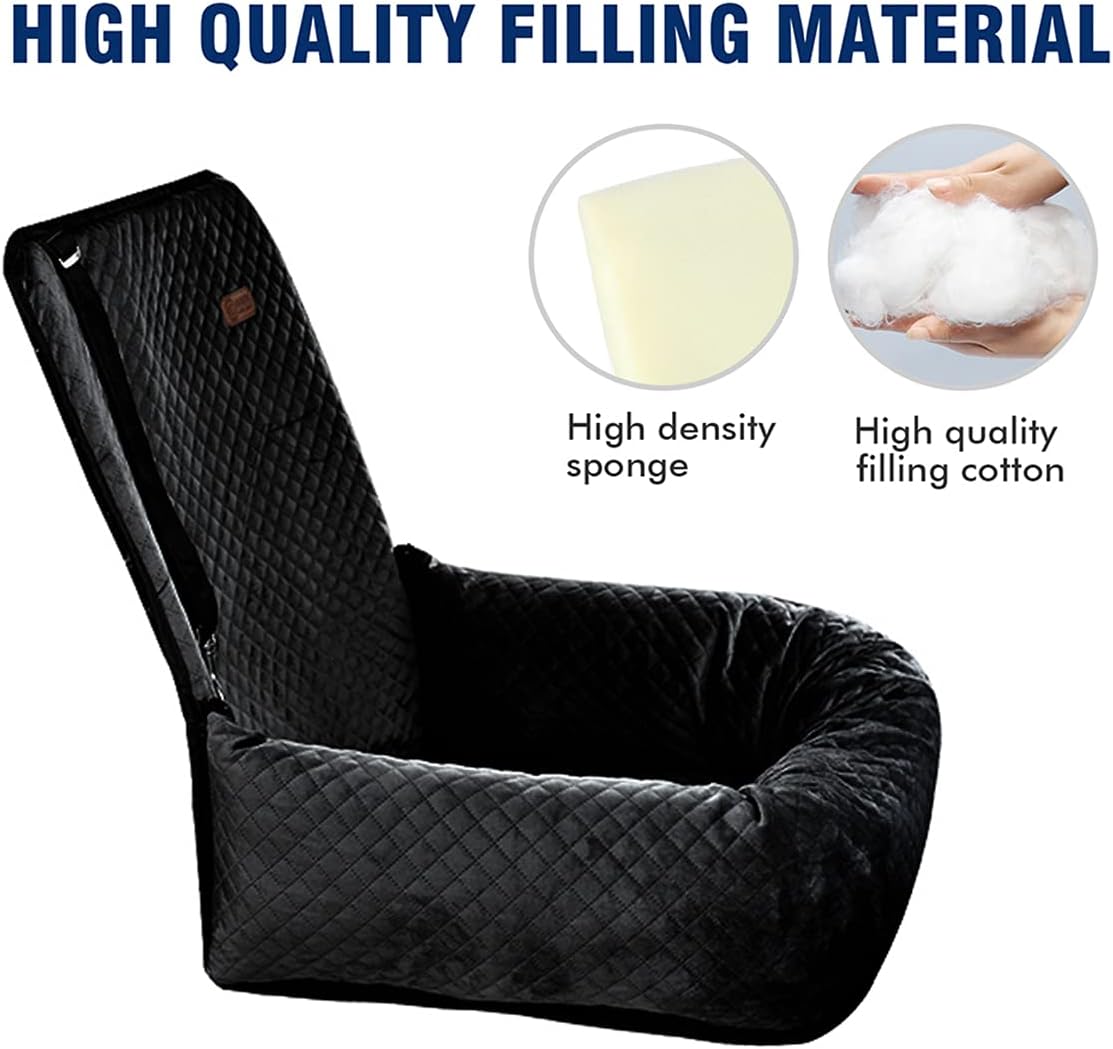 Dog Car Seat Pet Booster Seat Pet Travel Safety Car Seat,The Dog seat Made of Materials is Safe and Comfortable, and can be Disassembled for Easy Cleaning (Black)