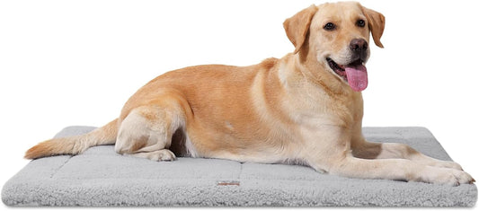 Low-Profile Dog Pad Mat for Extra Large Dogs, Washalbe Ultra Soft Dog Crate Mat, High Density Foam Pet Beds for Indoor & Outdoor Dogs, 44" x 32", Gray