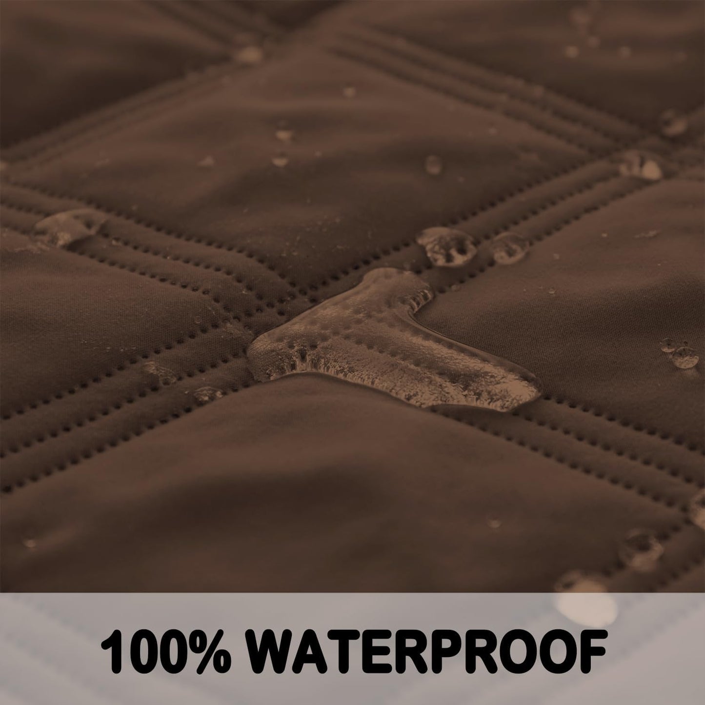 fuguitex Waterproof Dog Blanket Reversible for Small Dogs Resistant Leakproof Washable Couch Cushion Bed Protector Cover for Indoor Furniture Pet Friendly（82"*82",Brown+Chocolate
