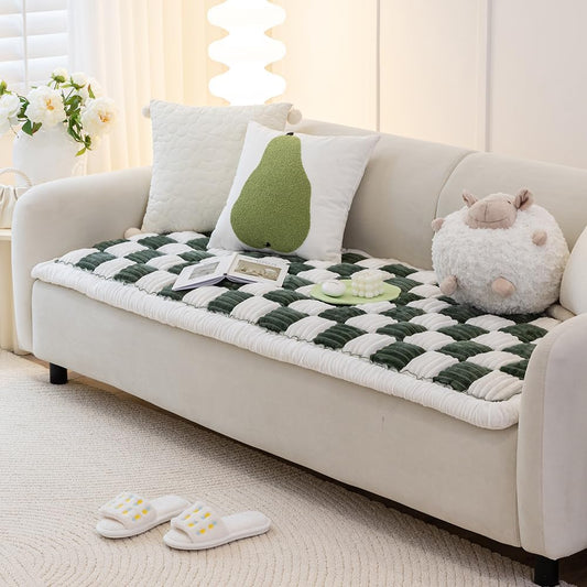 Couch Cover for Dogs Washable, Sofa Cover Protector, Couch Covers for 3 Cushion Couch Sofa Pet Friendly, Soft, Non Slip (Dark Green, 27.6 x 59 Inch)