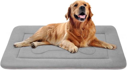 JoicyCo Large Dog Bed Soft Dog Crate Pad Mat 42 in Non-Slip Bottom Washable Dog Sleeping Mattress Pet Beds Cat Beds Kennel Pads